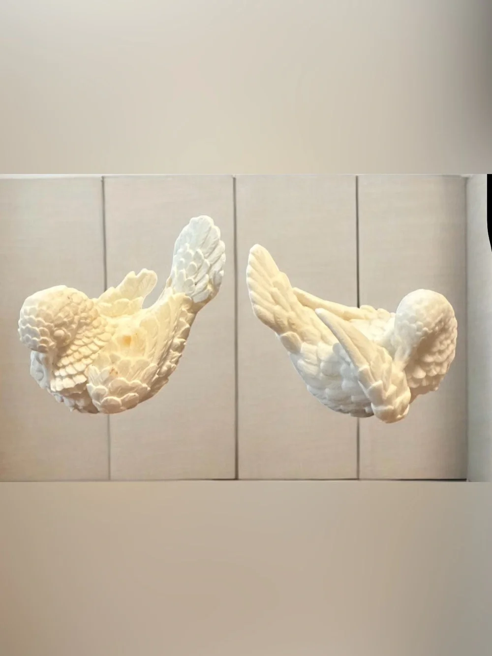 White Ceramic Bird Figurine - Decorative Pet Bird Accent